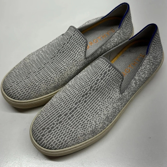 Rothy’s The Original Slip On Sneaker Shoes White Gray Opal Python Snake 9.5 - Picture 6 of 10